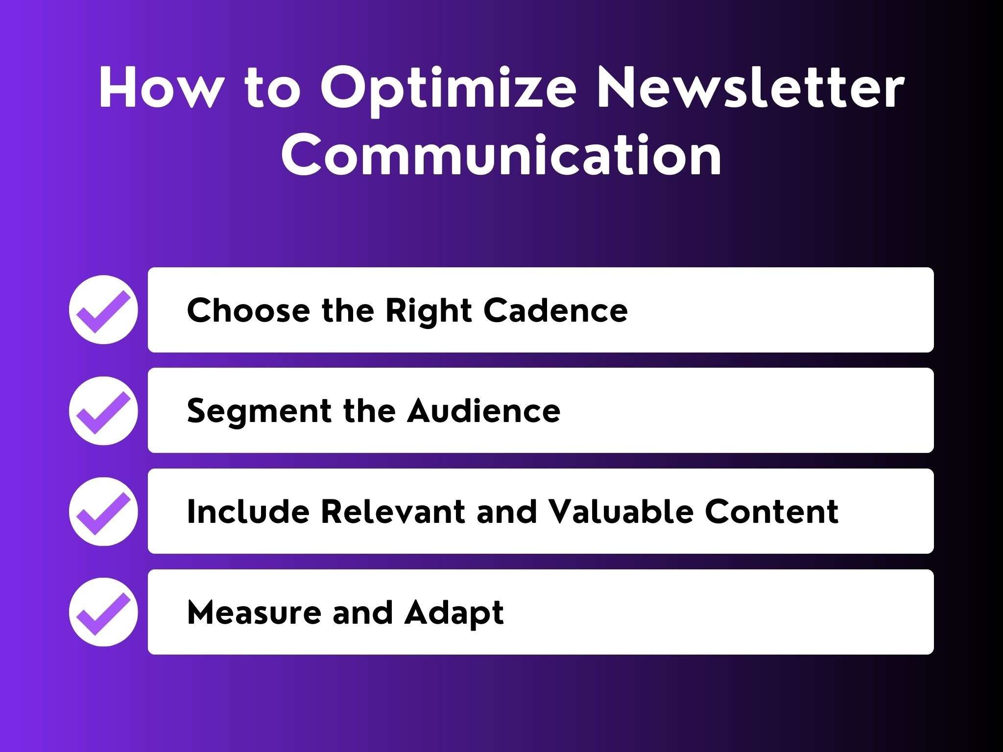how to optimize newsletter communication