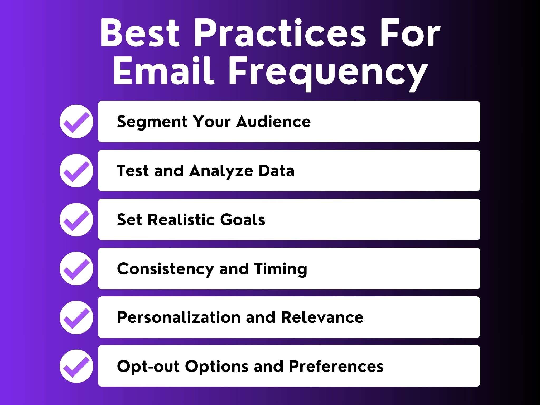 best practices for email frequency
