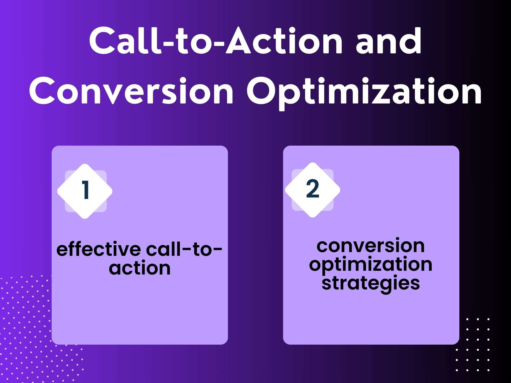 call to action and conversion optimization