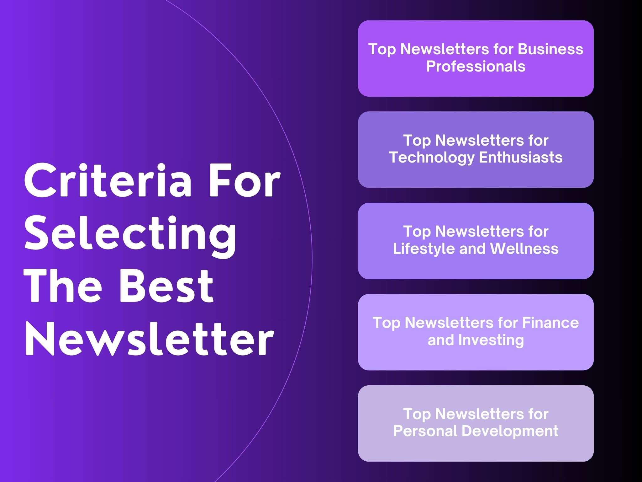 criteria for selecting the best newsletters