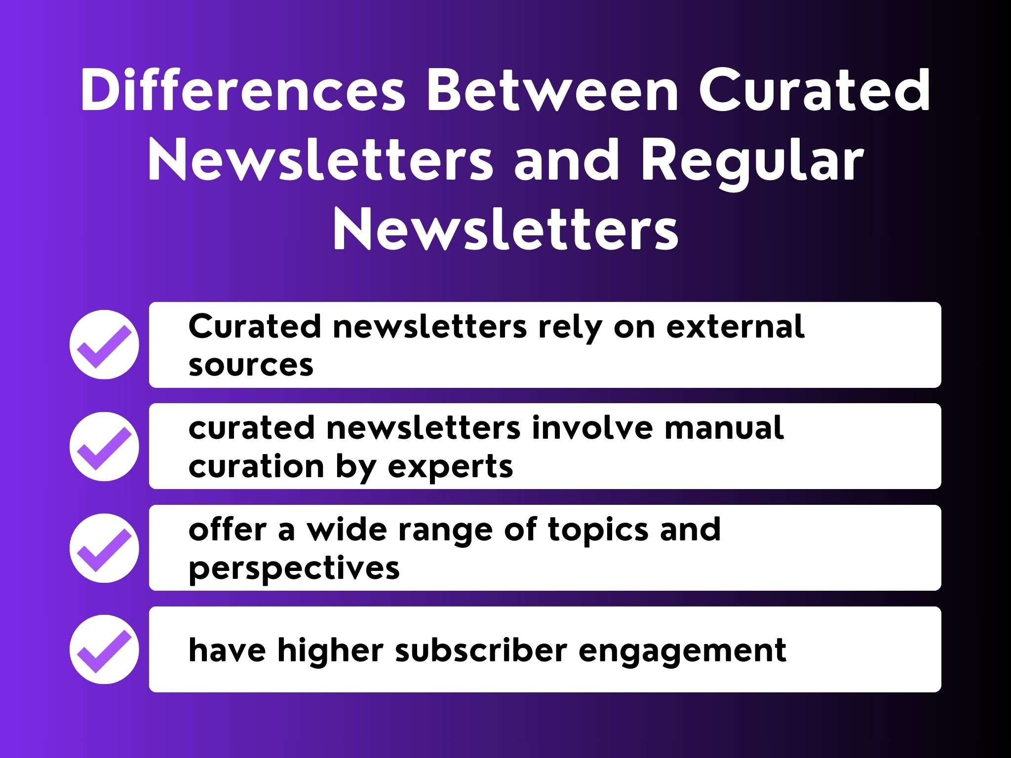Differences between Curated Newsletters and Regular Newsletters