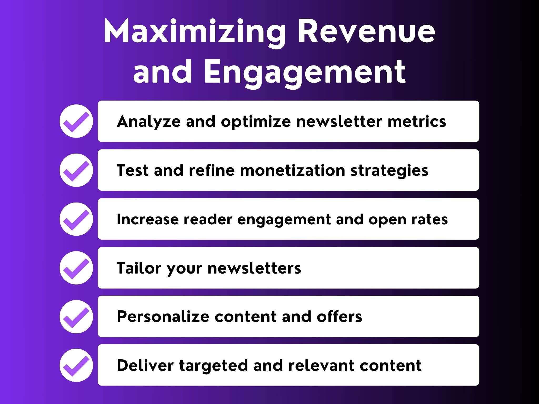 maximizing revenue and engagement