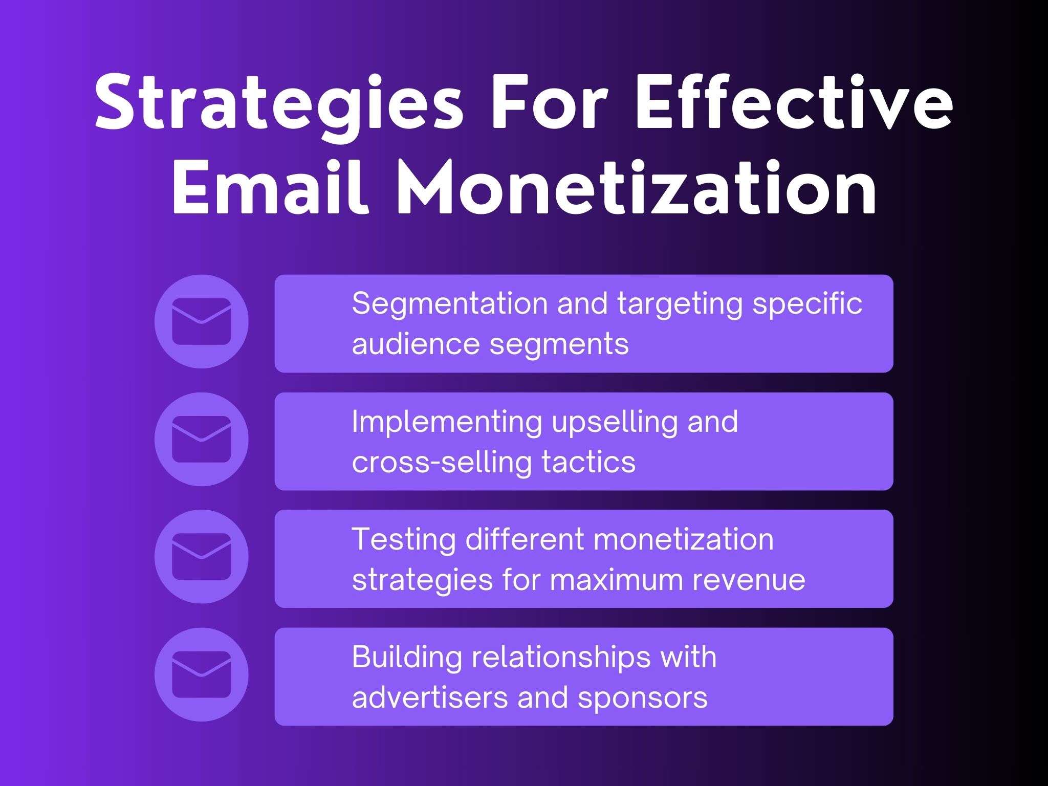 strategies for effective email monetization