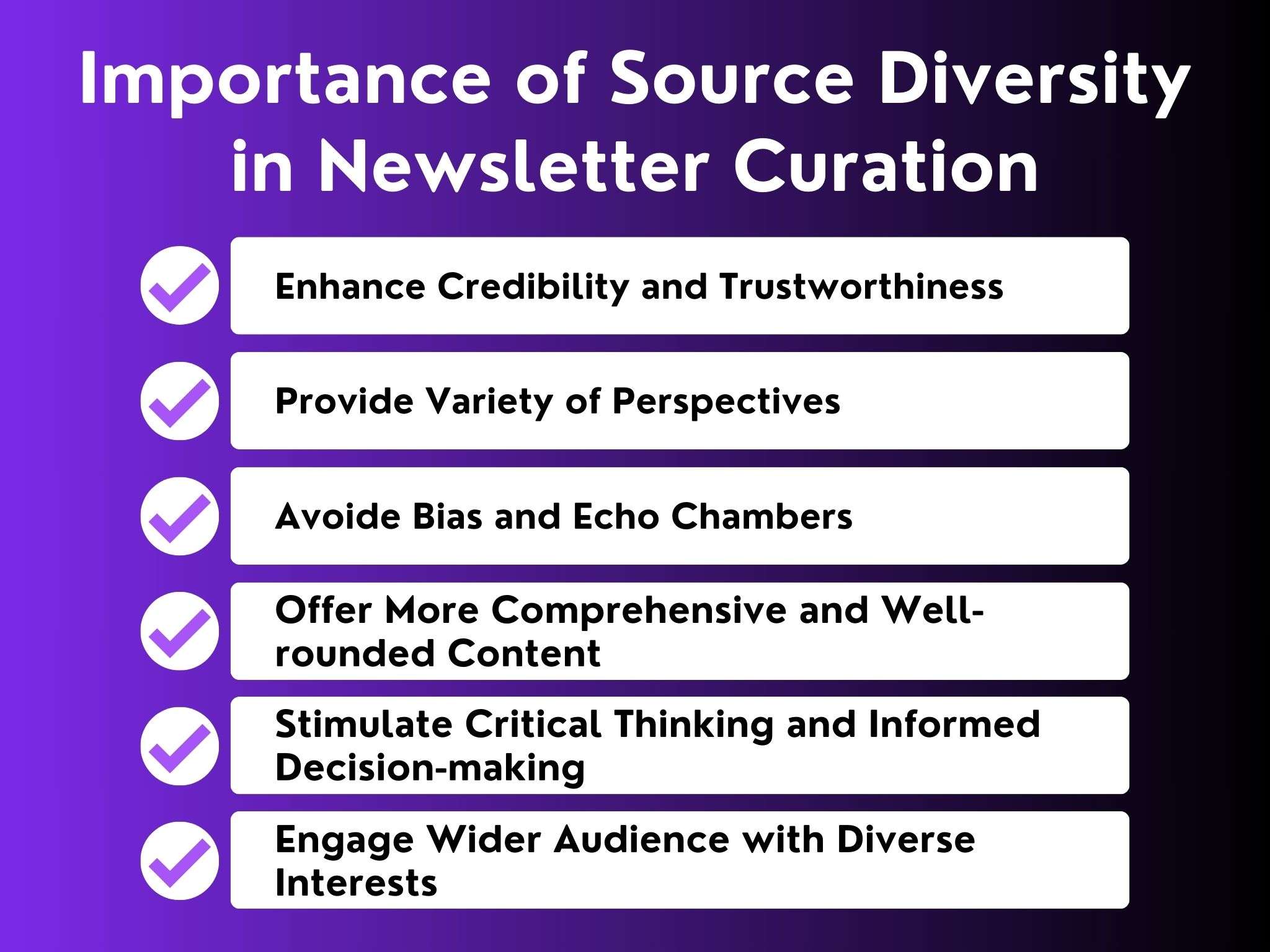 importance of source diversity in newsletter curation