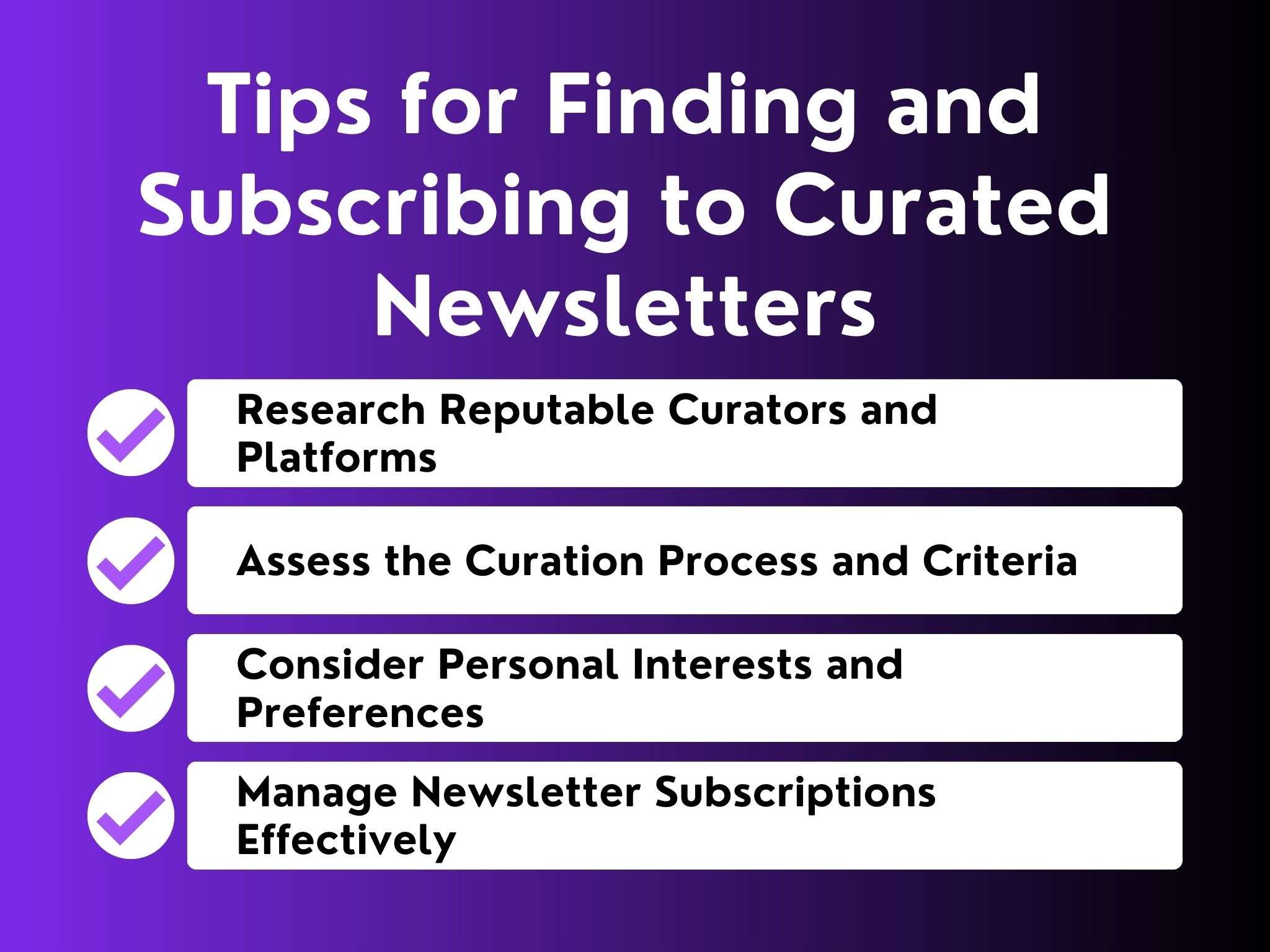 tips for finding and subscribing to curated newsletters